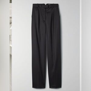 Aritzia Babaton Swift Black Wool Cashmere Straight Leg Business Casual Pant Sz 6